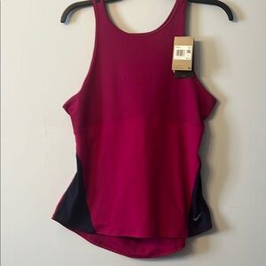 Nike Women's Pink and Black Tank Top XXL